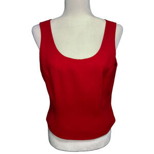 Tahari Womens 10 Petite Top Fitted Side Zip Sleeveless Lined Career Casual ASL